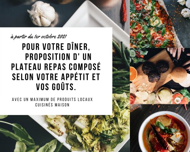un plateau repas pour le dîner un plateau repas pour le dîner