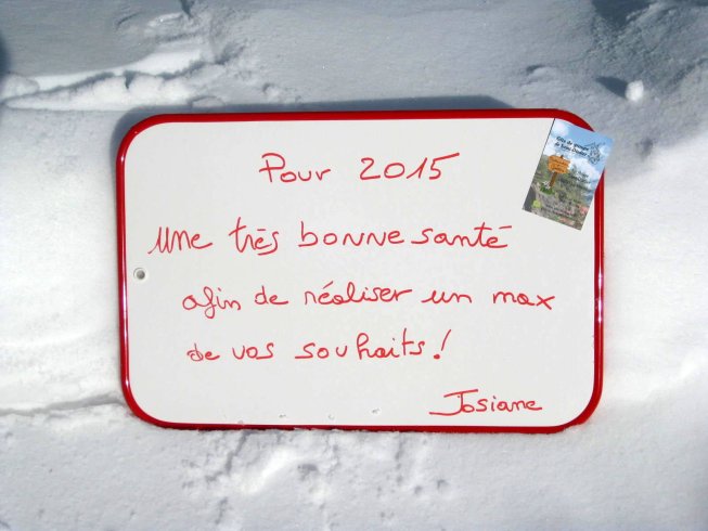 meilleurs voeux ! voeux 2015 sur fond de neige du Dévoluy